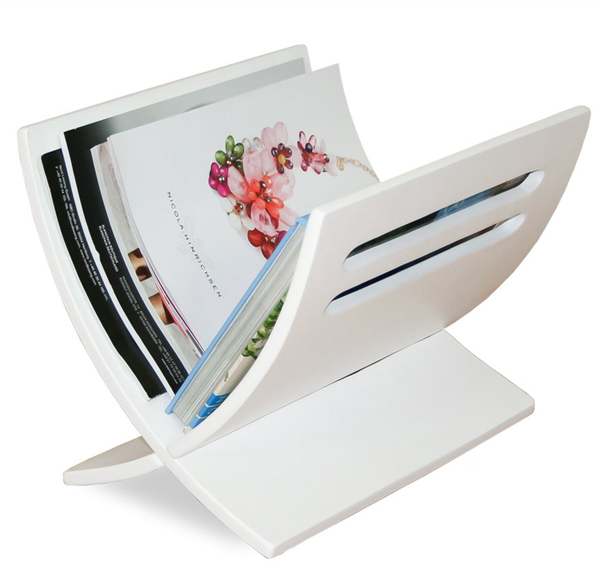 Homestyle4u Tijdschriftenrekken - Krantenbak - Magazinehouder - Wit