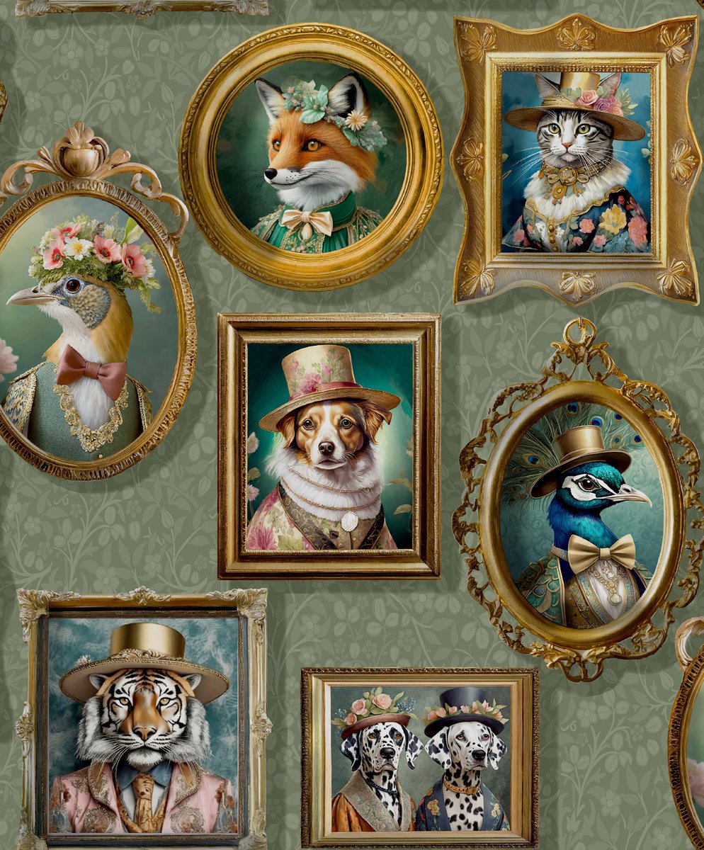 Dutch Wallcoverings - Papierbehang - Imaginarium III - Sage - 13792
