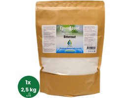 Epsom Zout-Bitterzout -Magnesiumsulfaat - Badzout - 2,5 kg - FCC Food Grade Kwaliteit van SoLMAG - Epsomzout - Epsom salt - Sal de Epsom - Epsombadzout - Voetenbad