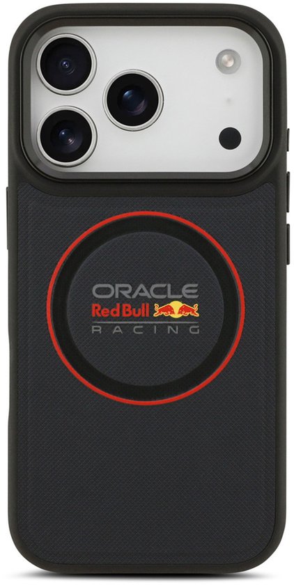 Coque arrière Red Bull Racing pour iPhone 17 Pro - MagSafe - Cuir PU maillé - Bleu marine