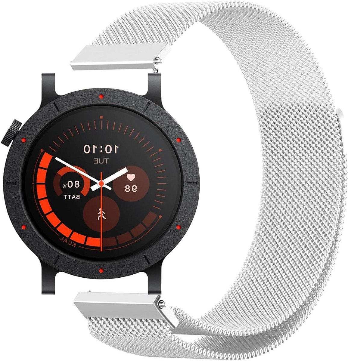 Provento - Magnetische armband van gevlochten roestvrij staal met magneet, waterdicht, uniseks, modieus