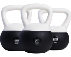 Gym Masters Zachte Kettlebell Set 4 kg + 6 kg + 8 kg – Voor veilig krachttrainen thuis