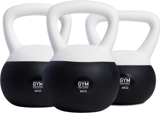 Gym Masters Zachte Kettlebell Set 4 kg + 6 kg + 8 kg – Voor veilig krachttrainen thuis