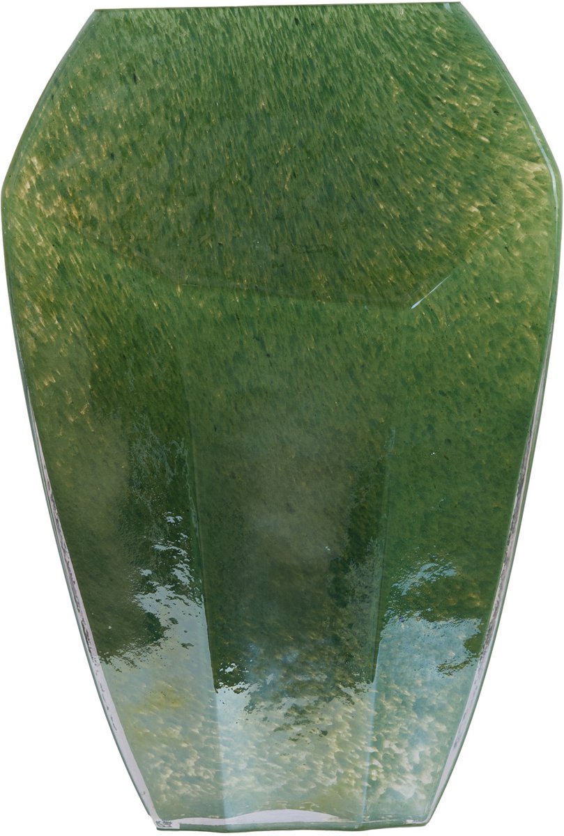 VIONNA vaas glas donker groen luster 30x16x44.5 cm