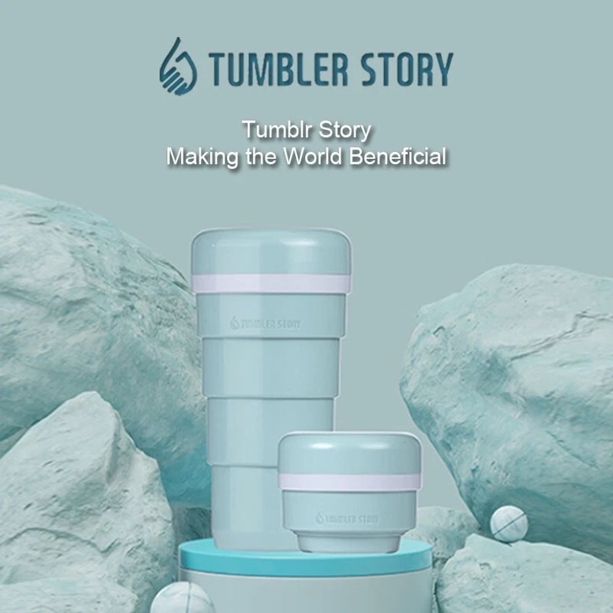 Tumbler Story Pocket Tumble - Gezellige Mint [Korean Product]