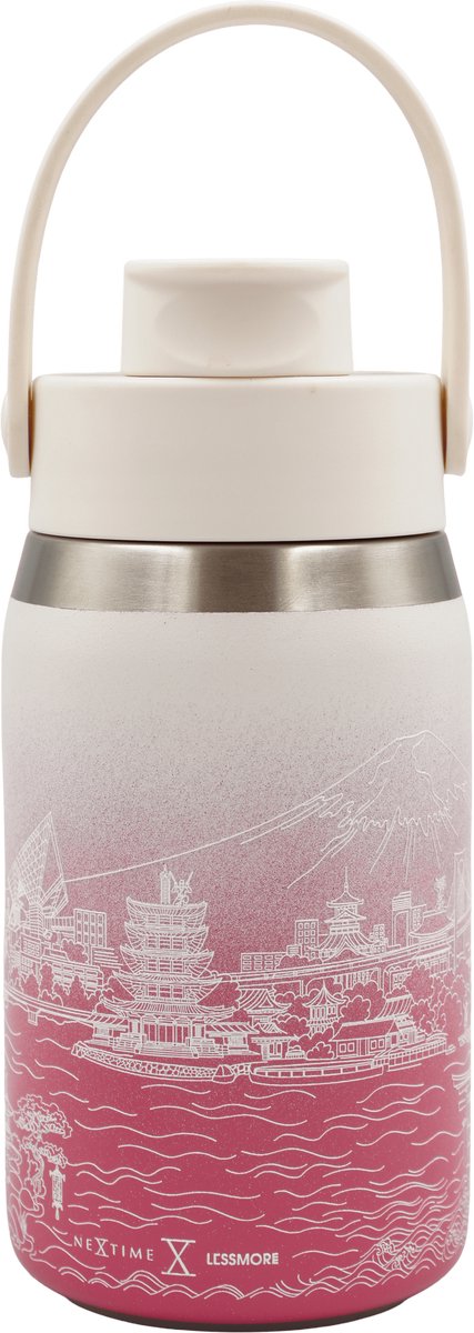 Thermische fles 355 ml (12oz)-95% gerecycled roestvrij staal - Cherry Blossom 'Skyline Bottle JPN 12'