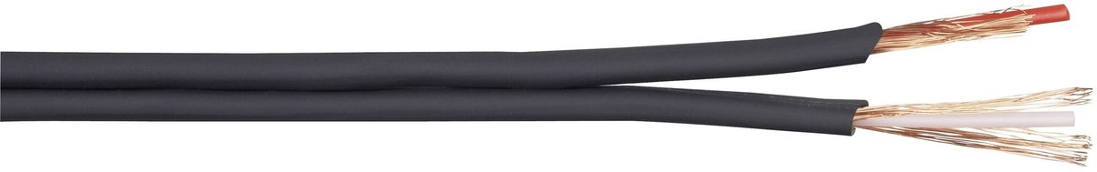 2-aderige ongebalanceerde audiokabel - 2x 0,14mm / zwart - 5 meter