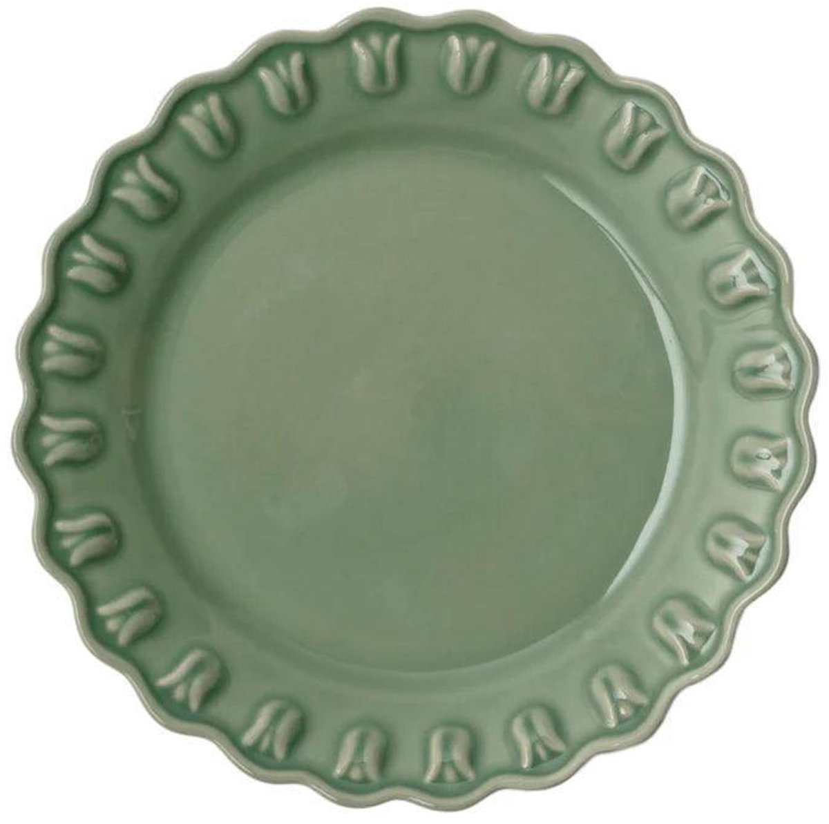 PotteryJo - Tulipa ontbijtbord 20cm Verona Green (set van 2) - Kleine borden