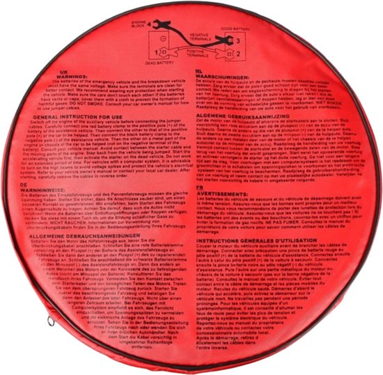 Startkabels, batterijkabel, accukabel 35mm dikke kabel, 4.5 meter lange kabel, Benson