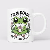 Tasse à café grenouille avec dicton - Cadeau pour femme - Tasse à Café - Cadeaux drôles - Cadeau pour petite amie - Gift Mindset - Tasse drôle - Cadeau pour elle - Tasses et tasses - Cadeau d'anniversaire - Tasses à café - Tasse avec texte