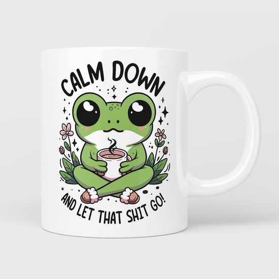 Creasowl® - Kikker - Koffiemok met spreuk - Cadeau voor vrouw - Koffie mok - Grappige cadeaus - Cadeau voor vriendin - Kado Mindset - Grappige mok - Cadeautje voor haar - Mokken en bekers - Verjaardag cadeau - Koffiekopjes - Mok met tekst