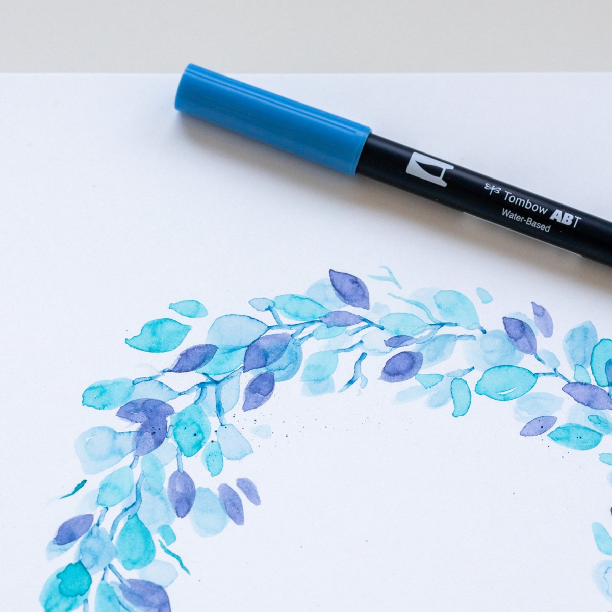 Tombow Brush pen - ABT 403 - Dual Brushpen - Bright Blue - Blauw — afbeelding 5