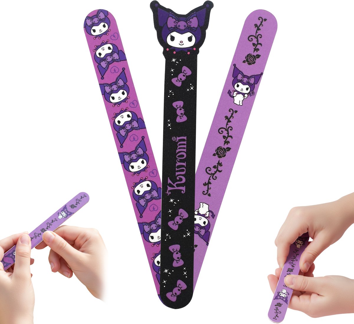 Kuromi Nagelvijl Nagelverzorging- 3 Stuks - Manicure Nagel vijl
