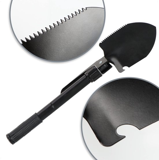 Unyqoos® Opvouwbare multifunctionele schep met zaag en flesopener voor buitengebruik van Merkloos	 — afbeelding 3
