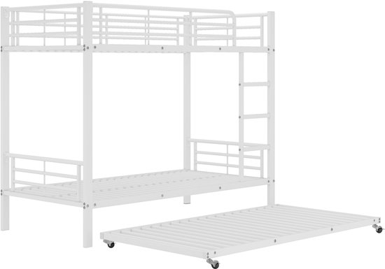 Hoogslaper stapelbed, 90 x 200 cm, zwart, hoogslaper met bureau en