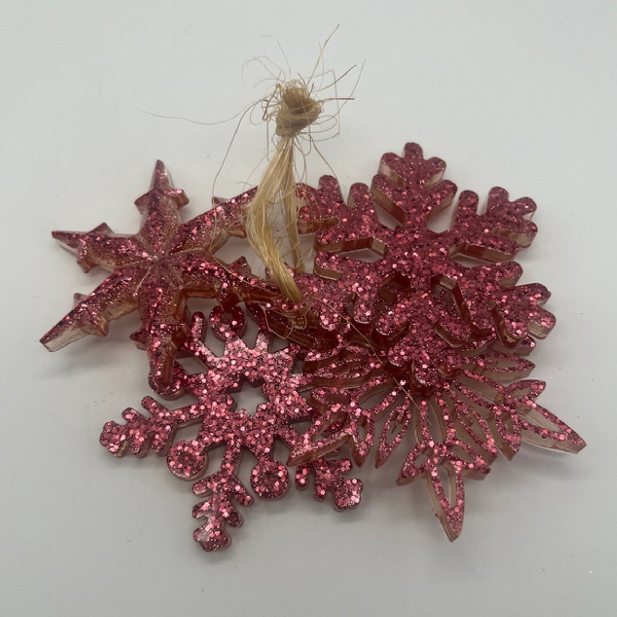 Kersthangers - Kersthanger set van 4 - zalm roze
