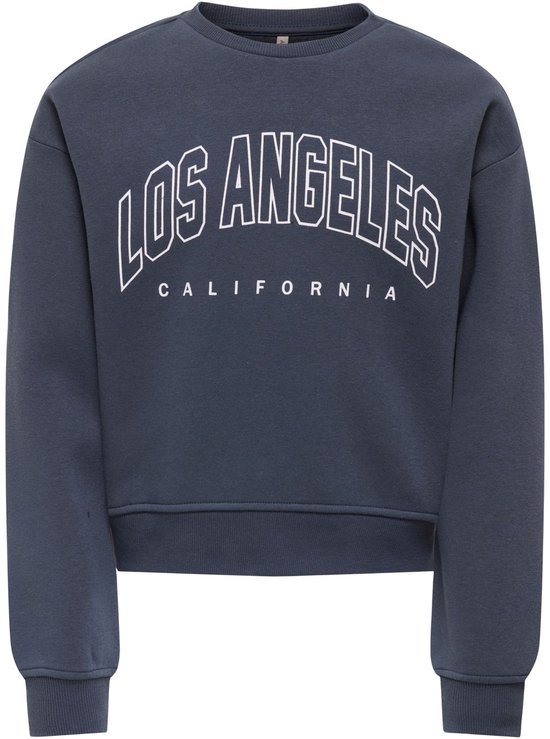 Filles ONLY KOGSWEAT LIFE LS CREW OVZ STAT SWT NOOS - Bleu Blue Los Angeles - Californie