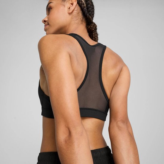 PUMA 4KEEPS BRA - P Dames sportbeha - PUMA Black-Big White Cat