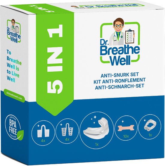 Dr. Breathe Well – snurkbeugel pakket – neusspreider – pleisters