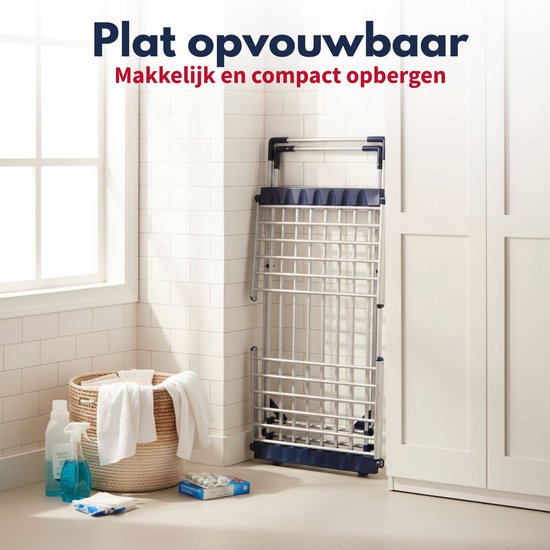 Dirt Devil Elektrisch Droogrek met Verwarming 230W - Staand Wasrek Inklapbaar met 12M Droogruimte - IPX1 Waterbestendig Wasdroogrek - 147 x 54 x 94 cm - Aluminium