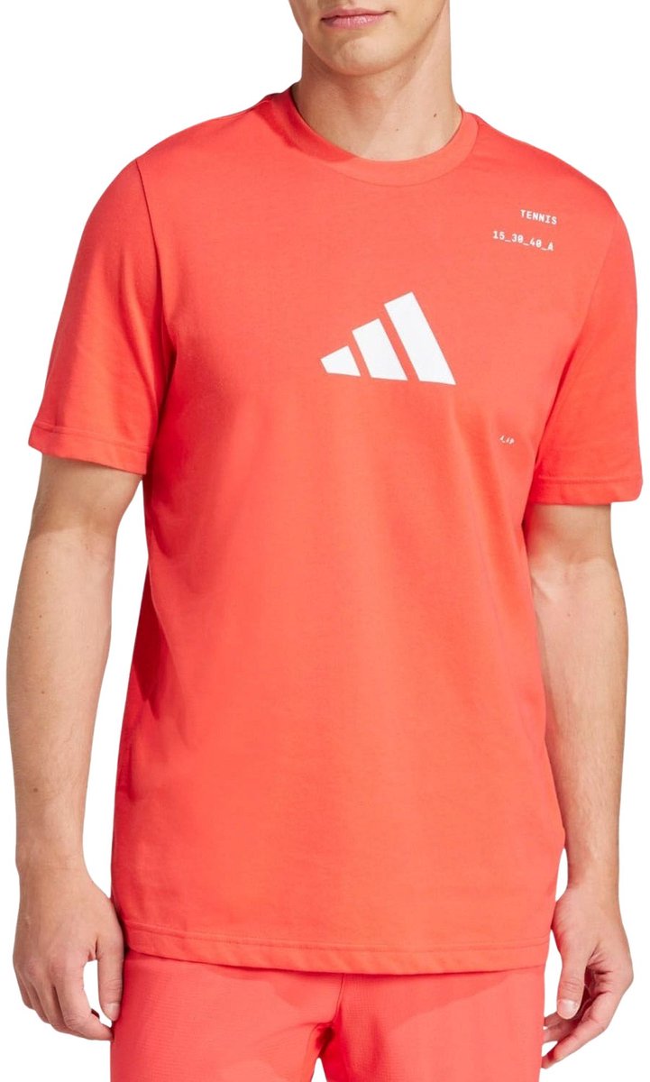 Adidas AeroReady Graphic Tennis Shirt Heren Rood