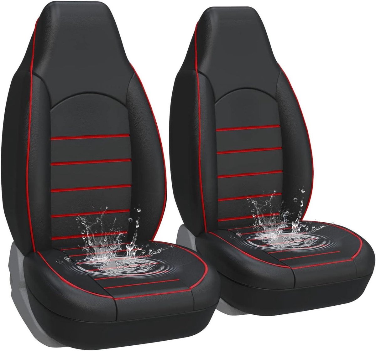 Provento - PU Lederen Auto Stoelhoezen - Mode Stijl - Auto Interieur Protector - Voor Toyota - Set van 2 Stuks