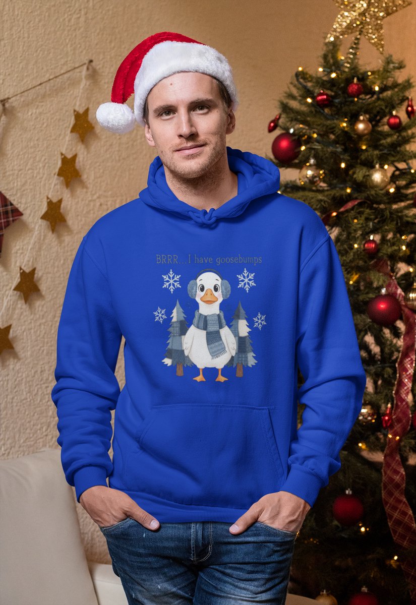 Goosebumps - Kersttrui - Kerst Trui Blauw - Grappig Kersttrui - Maat L - Limited Edition