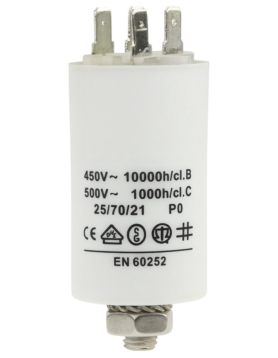 Fixapart W1-11010N Condensator 10.0 uf / 450 V + Aarde
