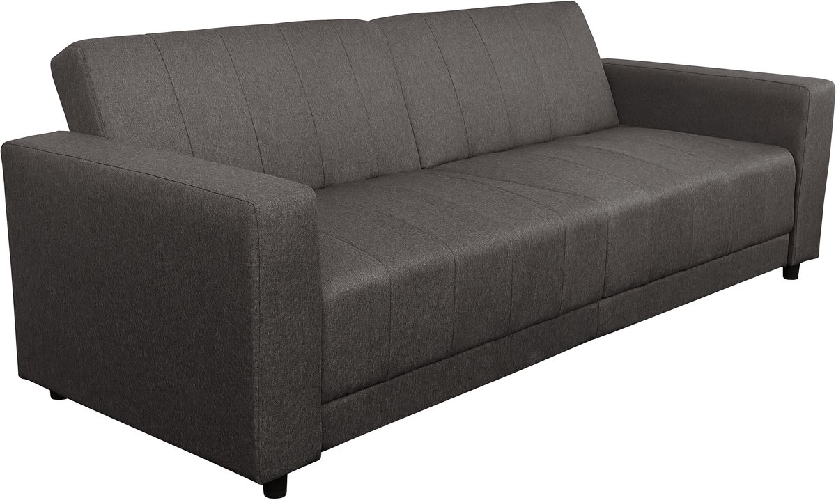 Notio Living Allie II-Slaapbank - 3-Zits - Bruin Stof