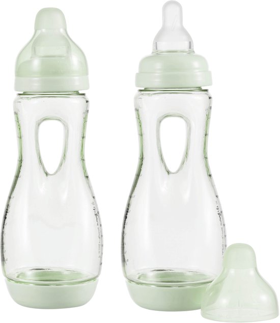 Difrax Babyfles Handgreep - 240 ml - Wit - 2 Stuks - Anti Koliek