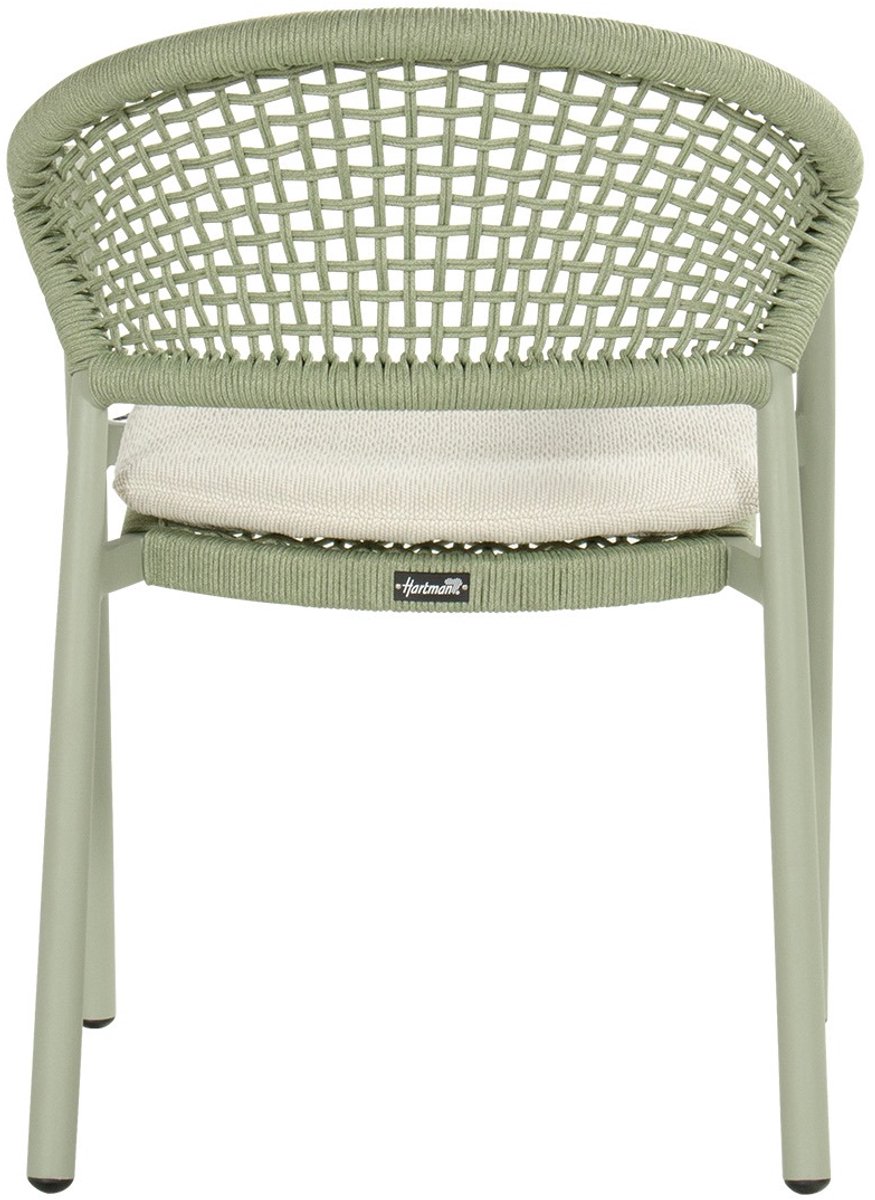 Hartman Taragona chaise de jardin empilable rope dining - Soft Green