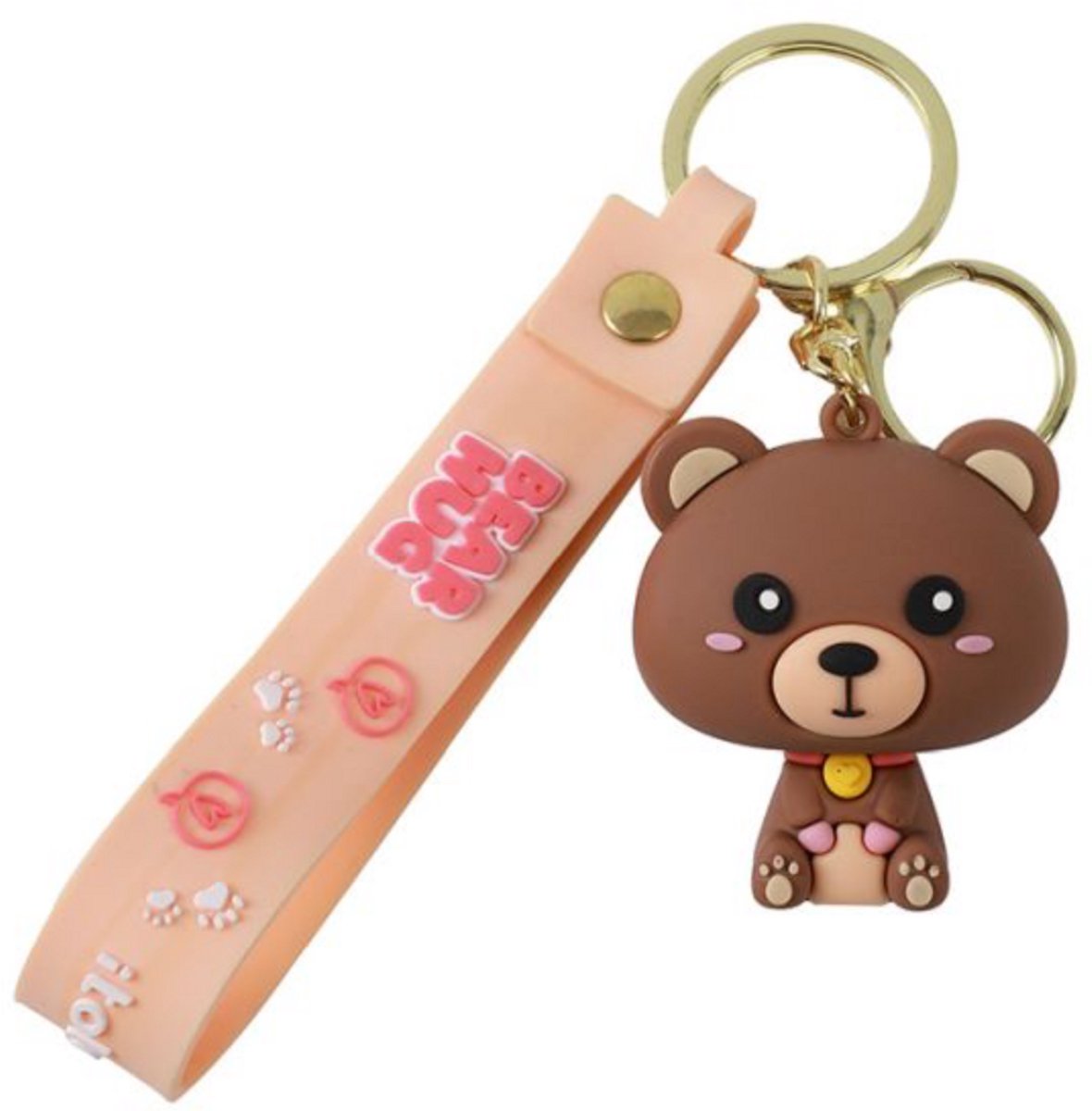 iTotal Sleutelhanger Lanyard Beer Keychain BEAR Plastic and Metal 4x4.5cm