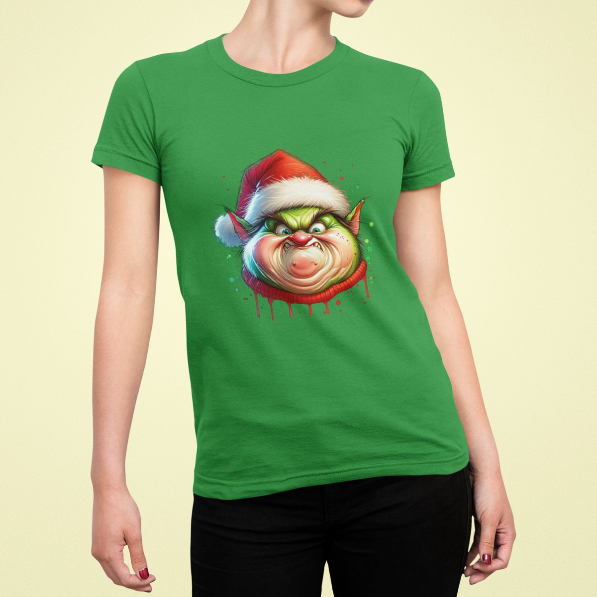 Merry Grumpmas - T-shirt Vrouw - T-shirt Groen - Kerst T-shirt - Maat XL - Kerst Cadeau Vrouwen - Limited Edition