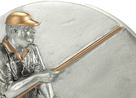 Trofee Visser Op Viskist 3-D Reliëf Witvisser 3e Prijs Witviswedstrijd Vaste Hengel Wedstrijd Vissen — afbeelding 4