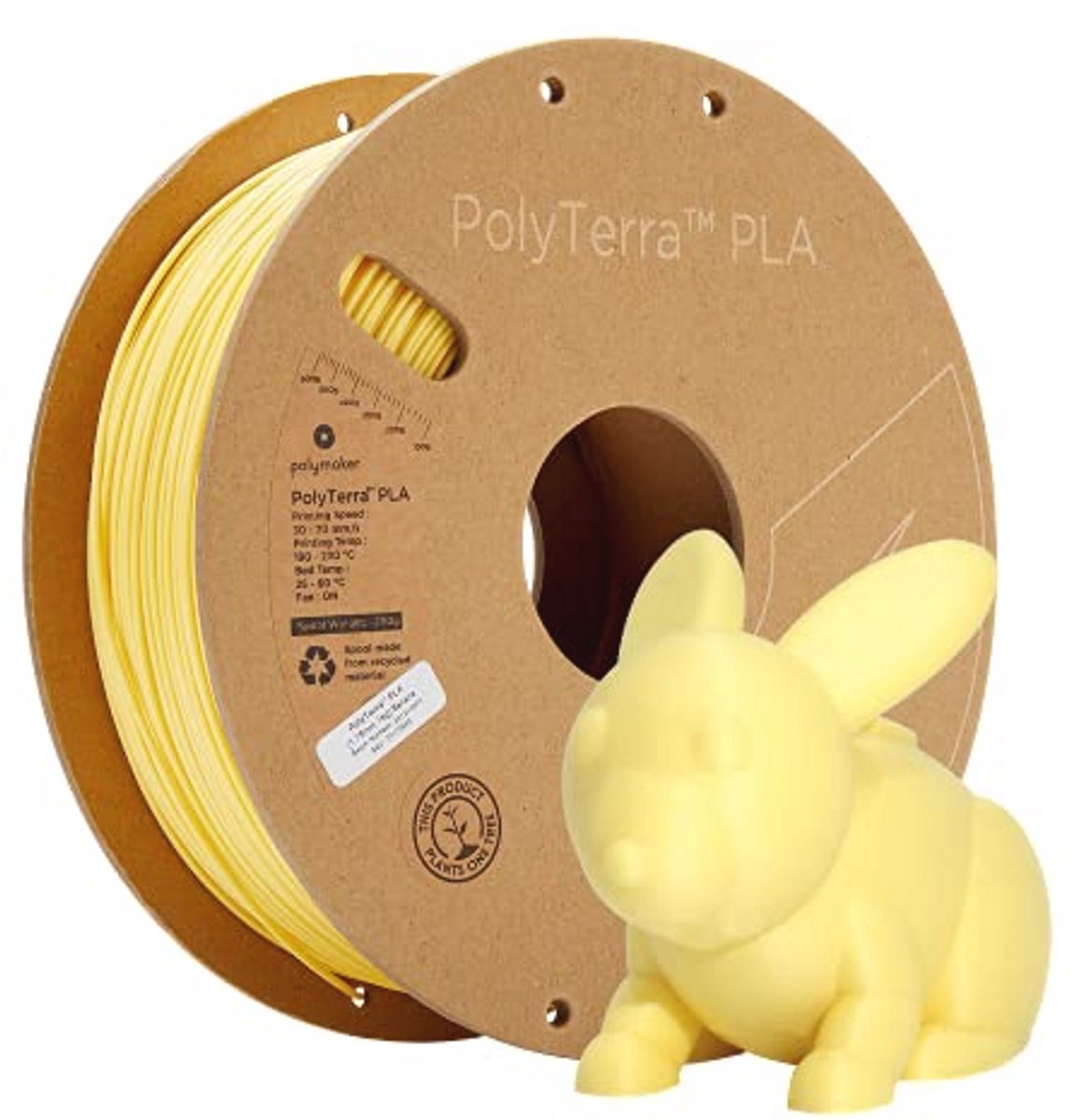 PolyTerra PLA Filament - 1,75 mm - Banana Kleur - 1 kg