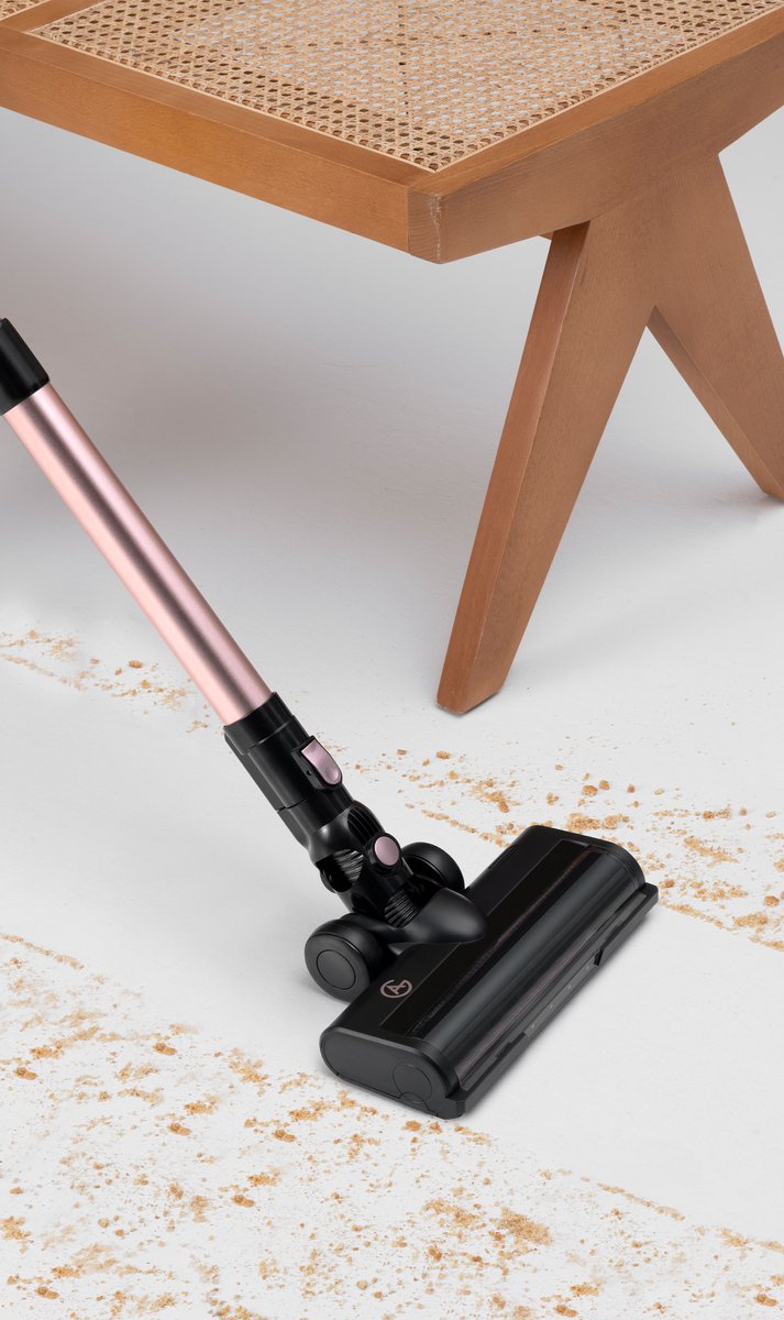 AG4200 Steelstofzuiger Draadloos - Stofzuiger Zonder Zak - Rose Gold - Geschikt voor Dierenharen- Krachtig -Kruimeldief- Draadloze Stofzuigers - Steelstofzuigers - Kruimelzuiger - Compact & Licht — afbeelding 5