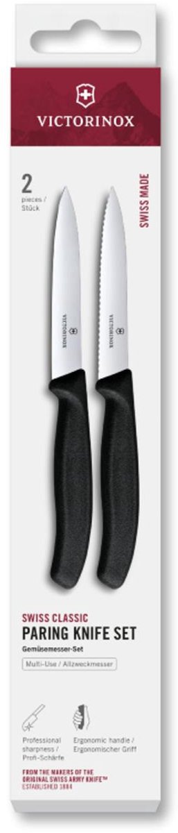 Victorinox Schilmesje glad+kartel zwart 10cm