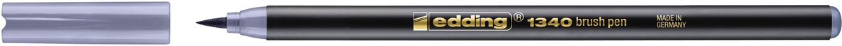 Brushpen edding 1340 zilvergrijs | 10 stuks