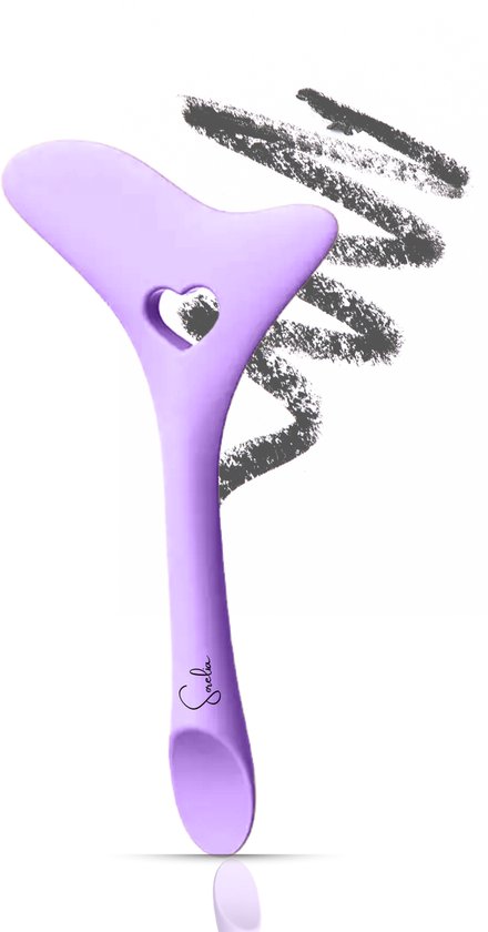 Sorelia® Eyeliner Tool - Oogpotlood Hulpmiddel & Siliconen Stencils - Mascara Applicator Make-up Beauty Tool - Paars
