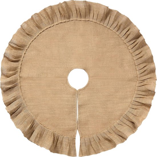 Sander Shop Kerstboomrok van 31 inch, linnen jute, ronde kerstboomrok, kersthoes voor kerstfeestmat, herfst, binnen, opruiming, buiten, vakantie, familie, winter, huisdecoratie (kleur linnen)