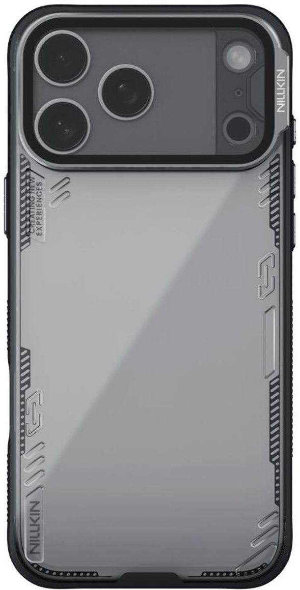 Nillkin Hoesje Geschikt voor iPhone 17 Pro Max - IceBlade Prop Magnetic - Compatibel met MagSafe - Back Cover met Camera Bescherming / Kickstand Standaard - Duurzaam - Zwart