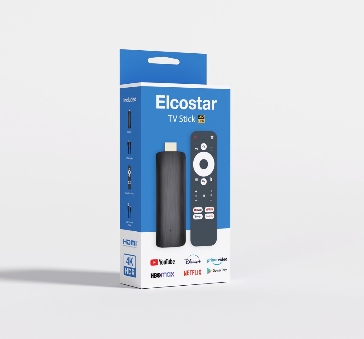 Elcostar Streaming Box Android TV Stick - 4K UHD & HDR - Chromecast ingebouwd - Android 12 - Android TV HDMI Stick - Android TV box Eenvoudig te installeren - Mediabox - iptv box - Inclusief HDMI kabel - zwart — cadeau in Elektronica - foto 3
