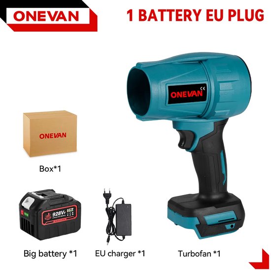 Shernbao Souffleur Voiture Et Moto 1200W 230V - Séchage Rapide, Purificateur Et Ventilateur Gonflable Bleu