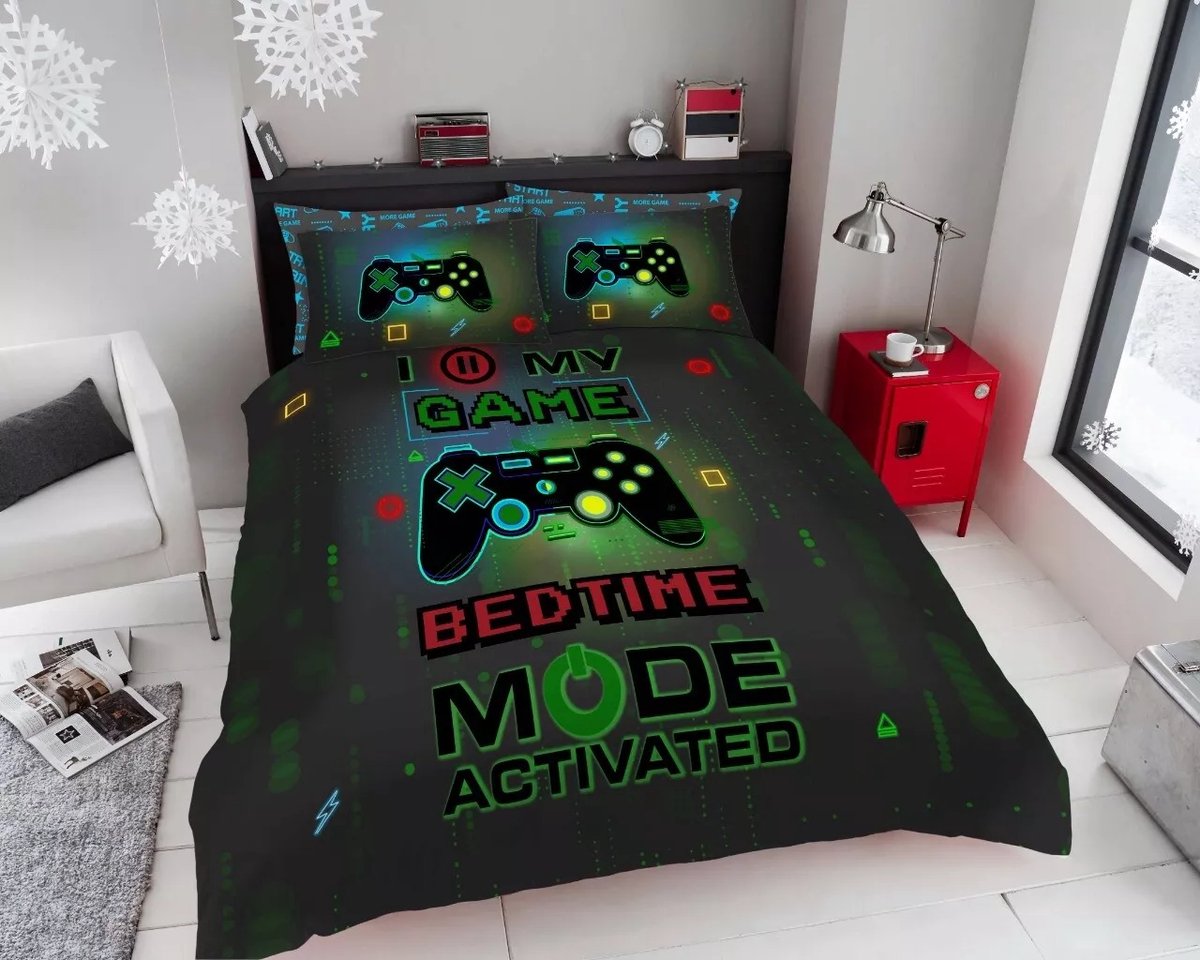 Gamer Dekbedovertrek - Eenpersoons - 140 x 200 cm. - Game - Dekbed - Gamen - Controller - Gamepad