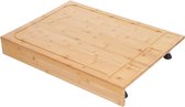 ERNESTO® Multifunctionele Snijplank - Ideaal Voor Het Bereiden Van Uitgebreide Gerechten Met Veel Ingredienten Inclusief 3 Grote Bakjes 3 Kleine Bakjes 1 Smartphone Tablethouder