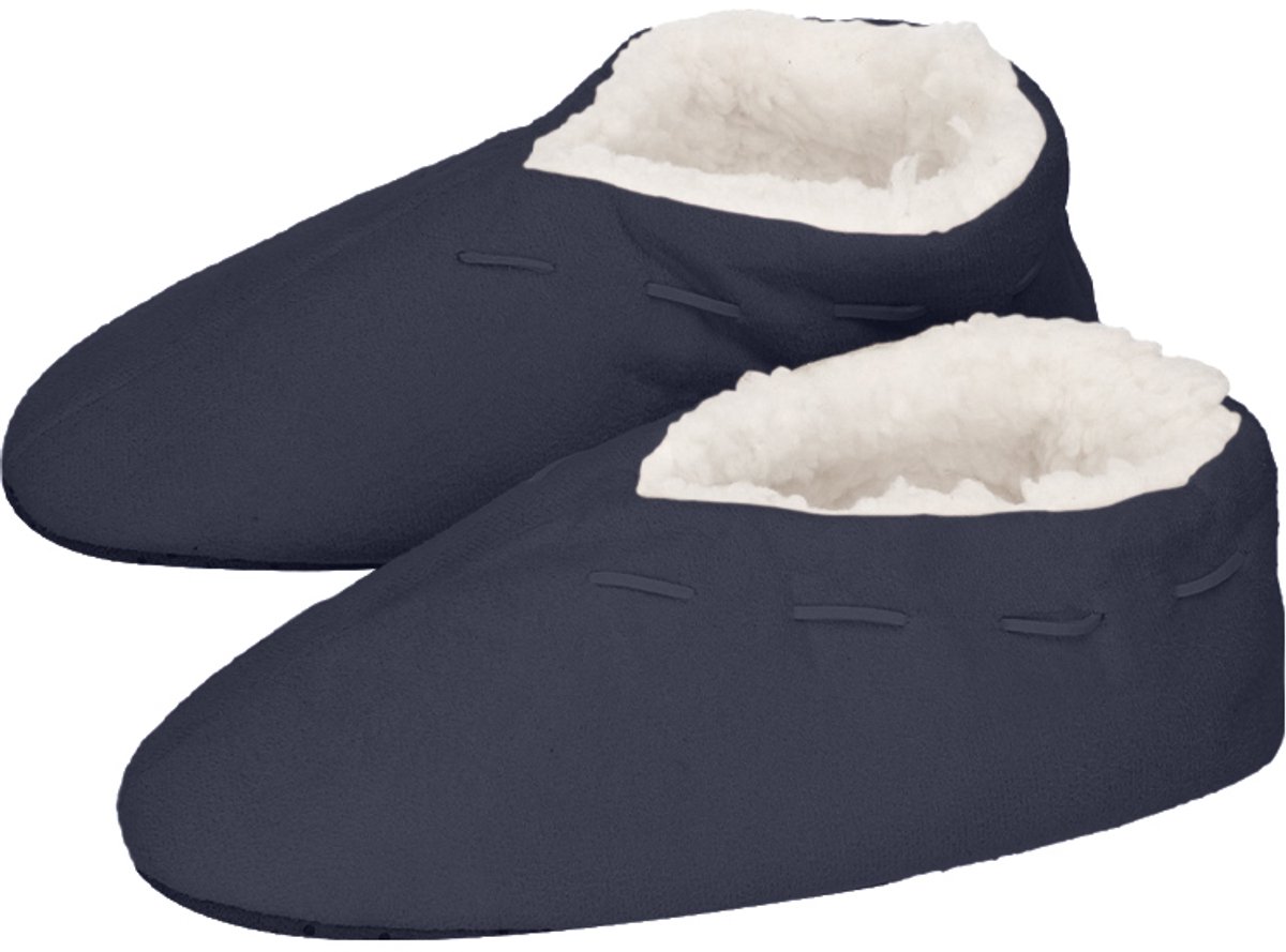 ATTREZZO® Pantoffels Heren - Spaanse Sloffen - Maat 46/47- Donkerblauw - Heerlijk warm!