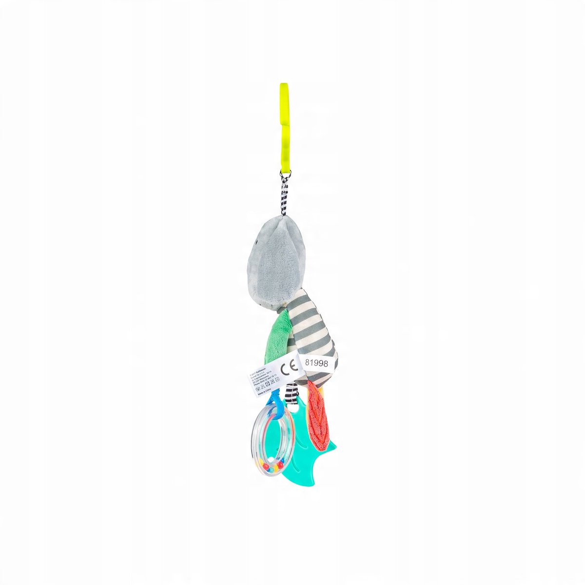 Balibazoo Hondenknuffel met Bijtring & Rammelaar voor Kinderwagen