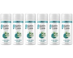 Gilette 6 x 75 ml scheergel Satin Care met aloe vera - gevoelige huid - sensitive