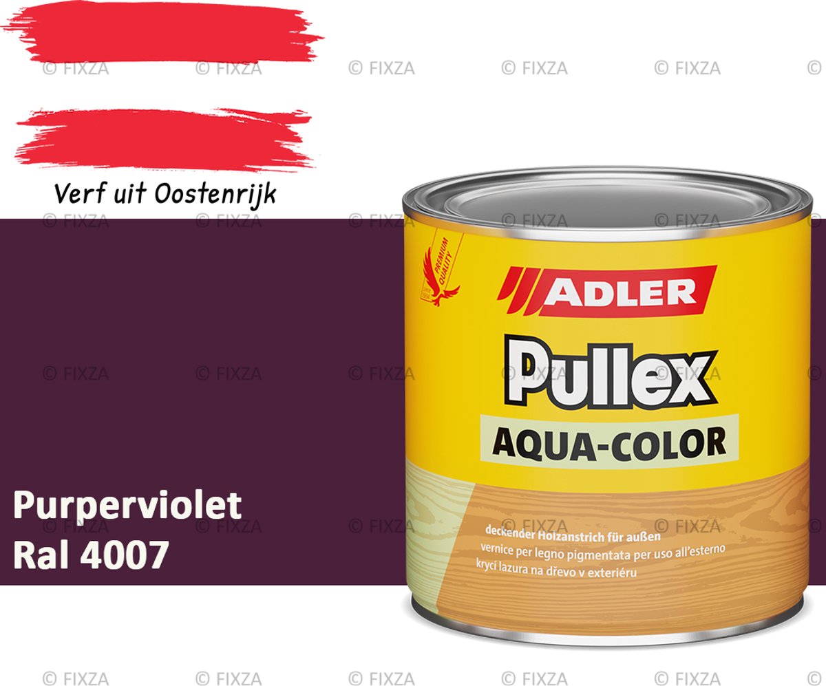 ADLER Pullex Aqua-Color Houtverf Buiten – Purperviolet – 2,5 Liter – Watergedragen houtbescherming voor Buitenhout – Beschermt tegen Schimmel en Algen