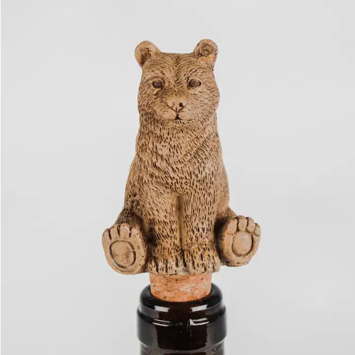 Flessenstop Bruine Beer - Fles Stopper - Brown Bear - Bear - Wijn Afsluiter - Wijnstop - Fles Afsluiter - Champagne Stop - Stopper
